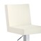 Armen Living Legacy Adjustable Height Swivel Off-White Faux Leather and Brushed Stainless Steel Bar Stool LCLGSWBABSWH - alternate 6